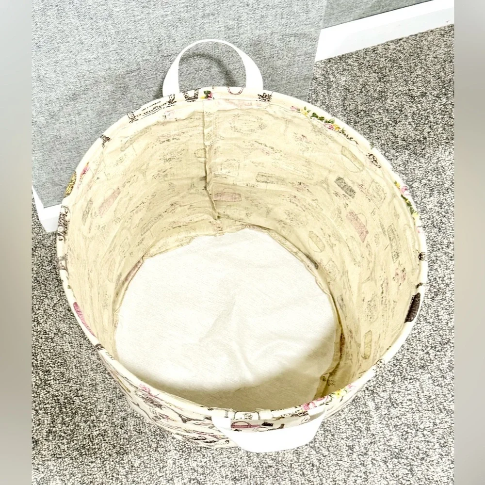 SOLD!Paris - Waterproof Foldable Laundry Hamper. 15.7"L x 15.7"W x 19.7"H. - Picture 4 of 6